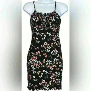 Liz and Sara Butterfly Print Fitted Dress (402)